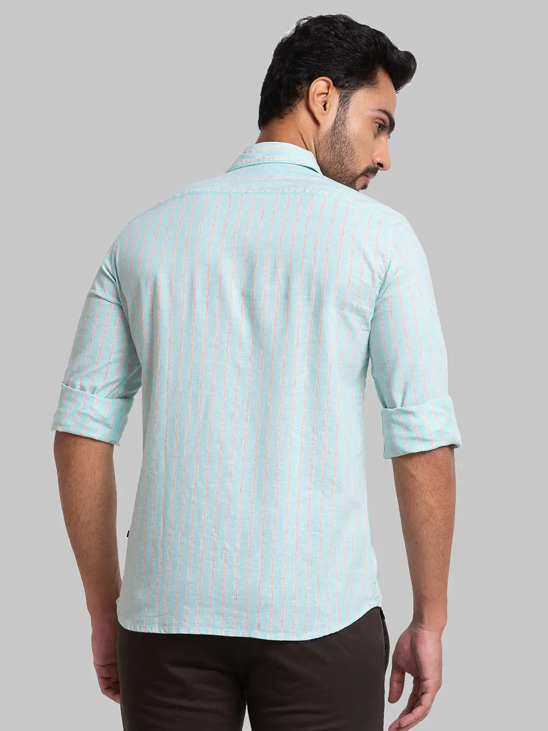 Men Slim Fit Medium Green Shirt
