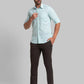 Men Slim Fit Medium Green Shirt