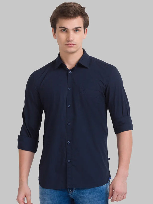 Men Slim Fit Black Shirt