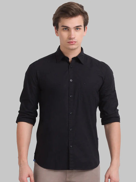 Men Slim Fit Dark Red Shirt