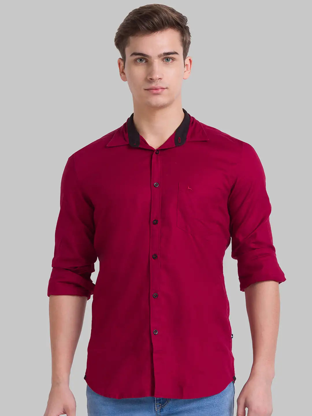 Men Slim Fit White Shirt