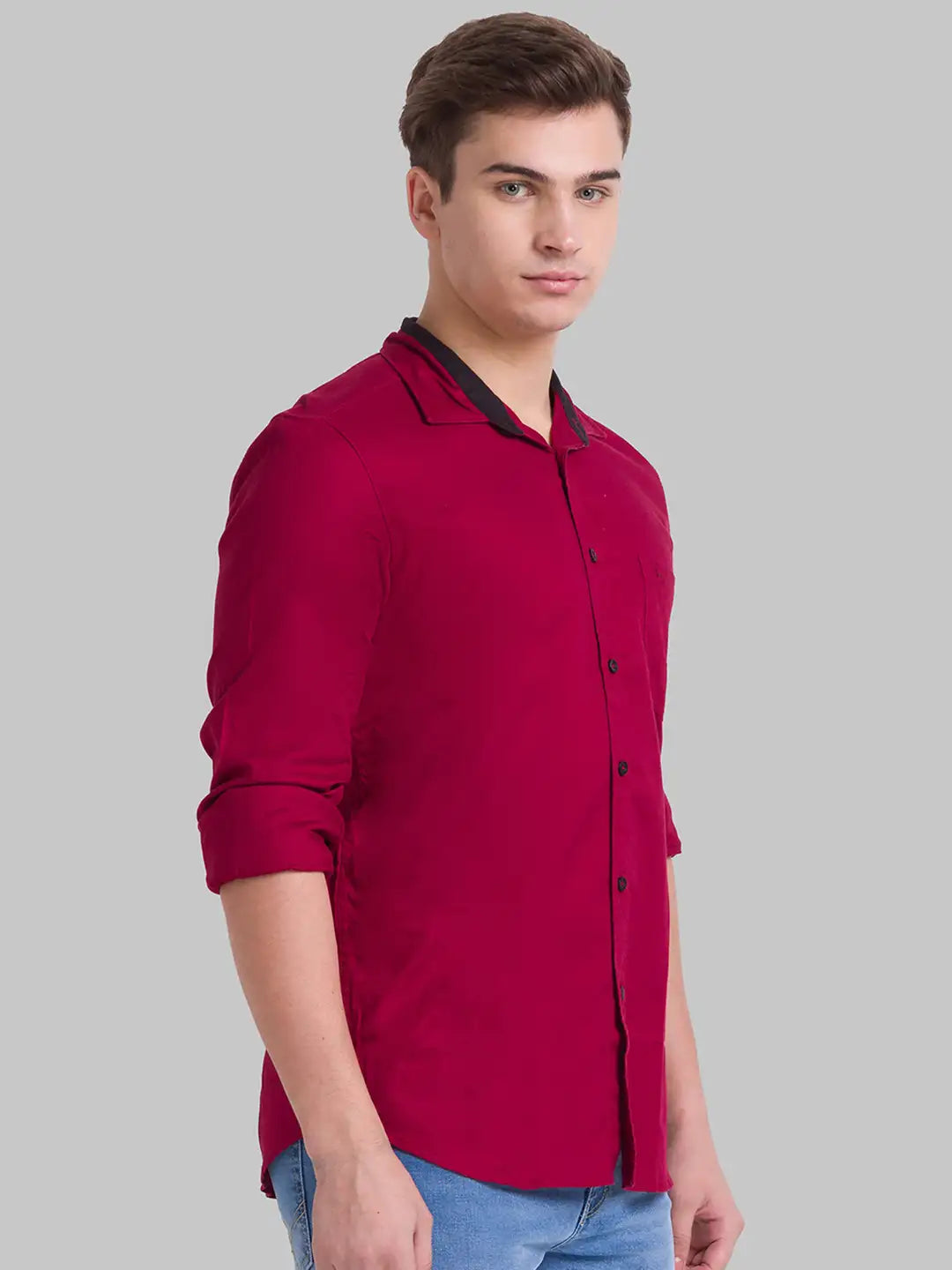 Men Slim Fit White Shirt
