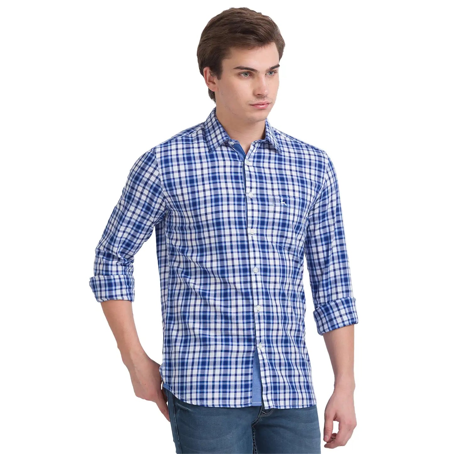 Men Slim Fit Dark Fawn Shirt