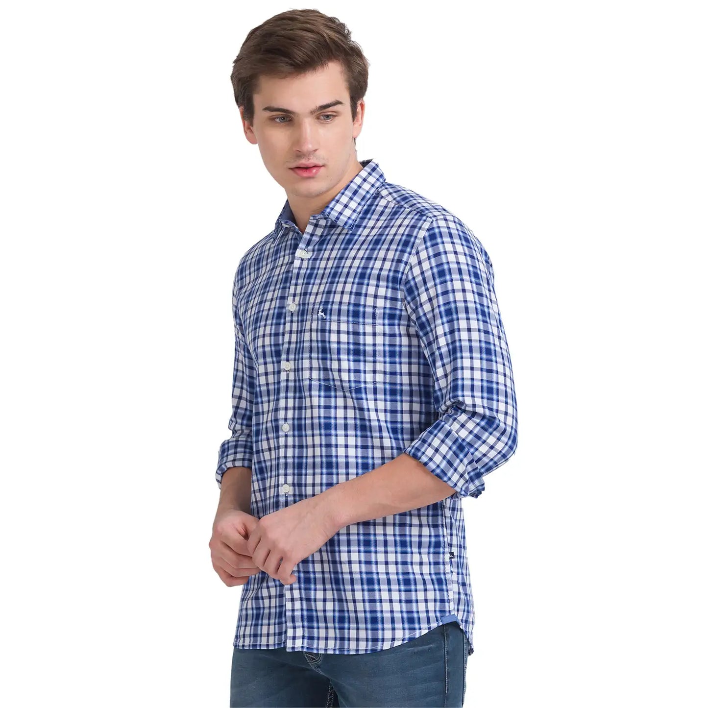 Men Slim Fit Dark Fawn Shirt