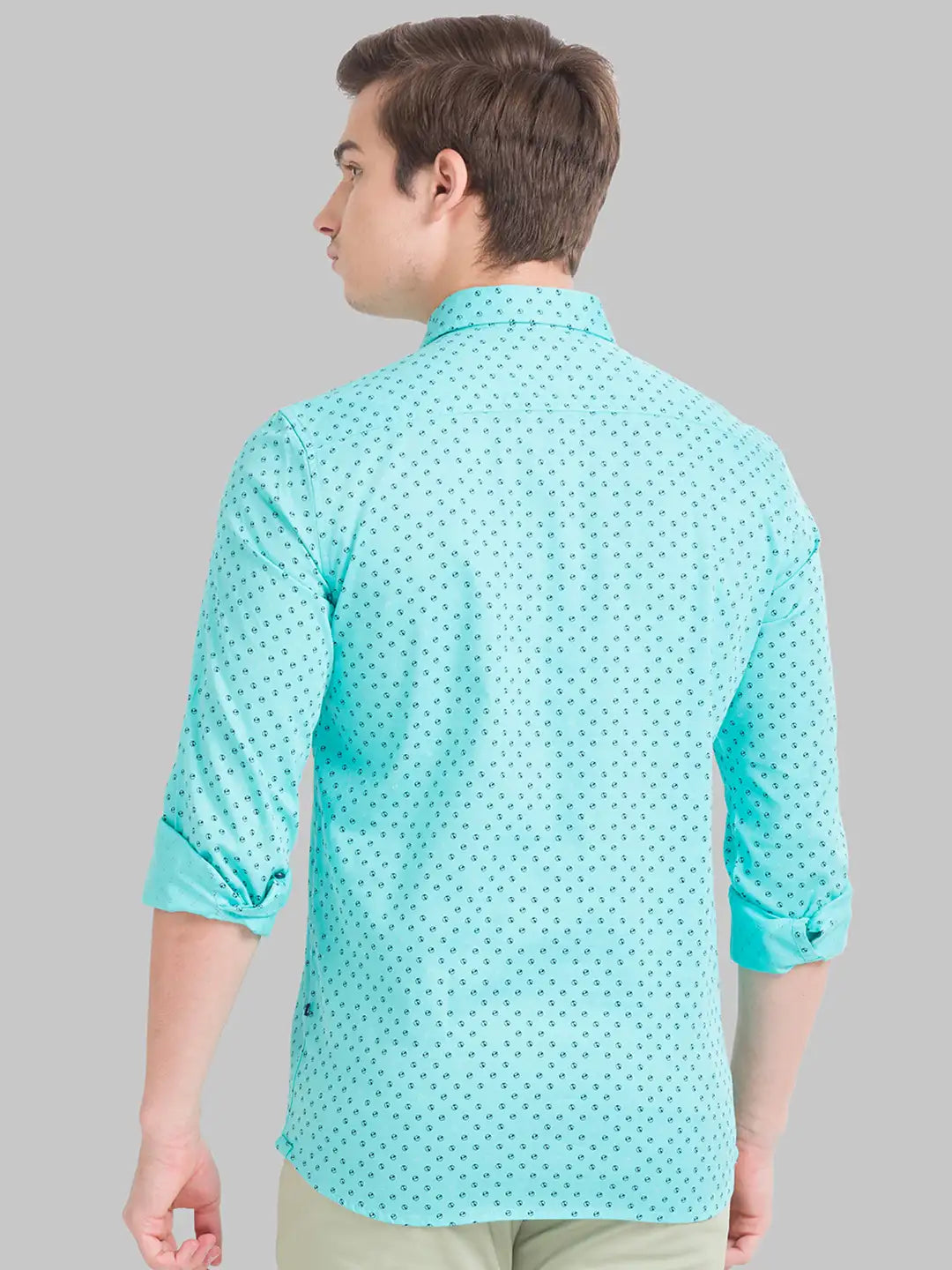 Men Slim Fit Medium Orange Shirt