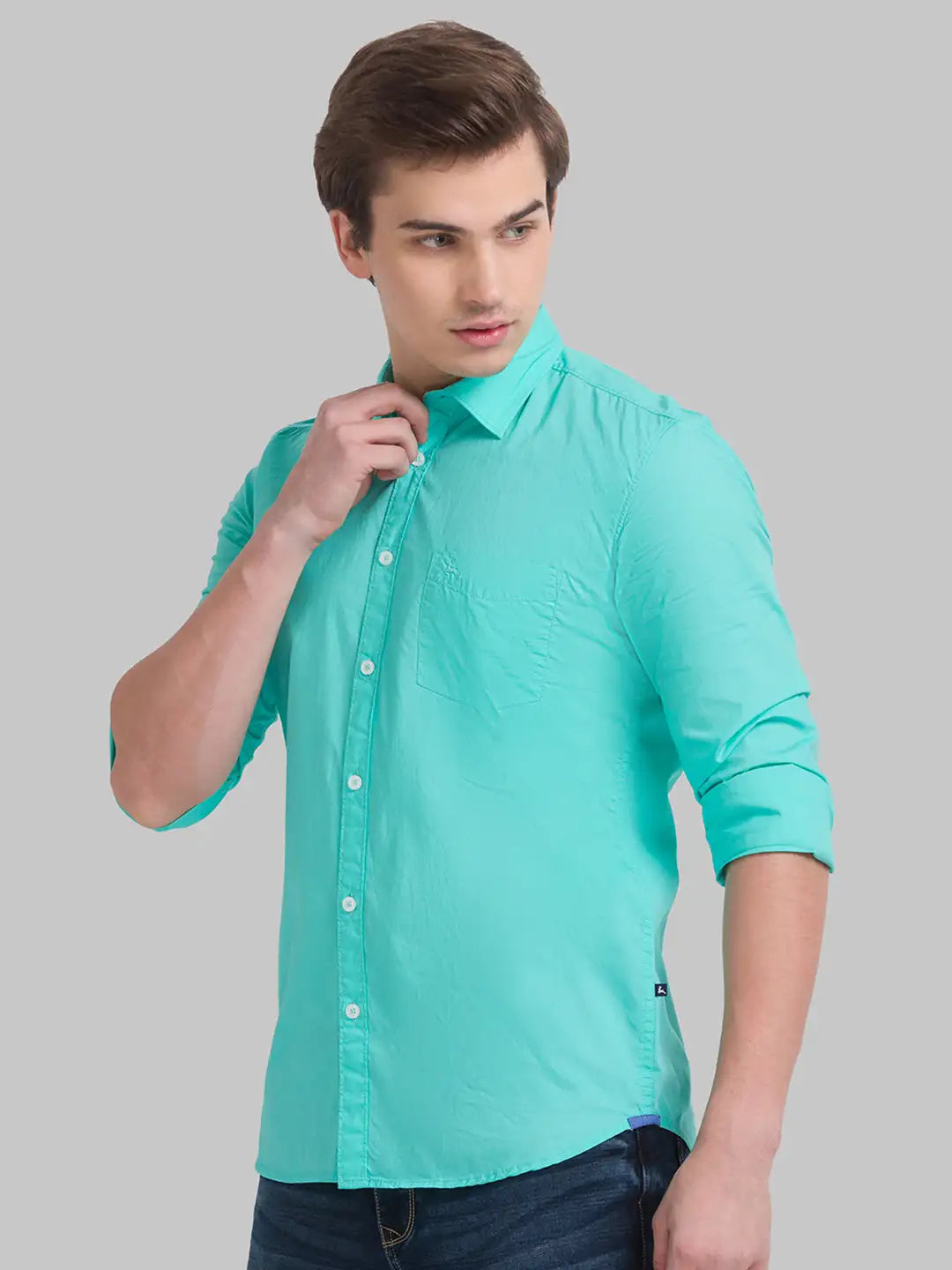 Men Slim Fit Medium Red Shirt