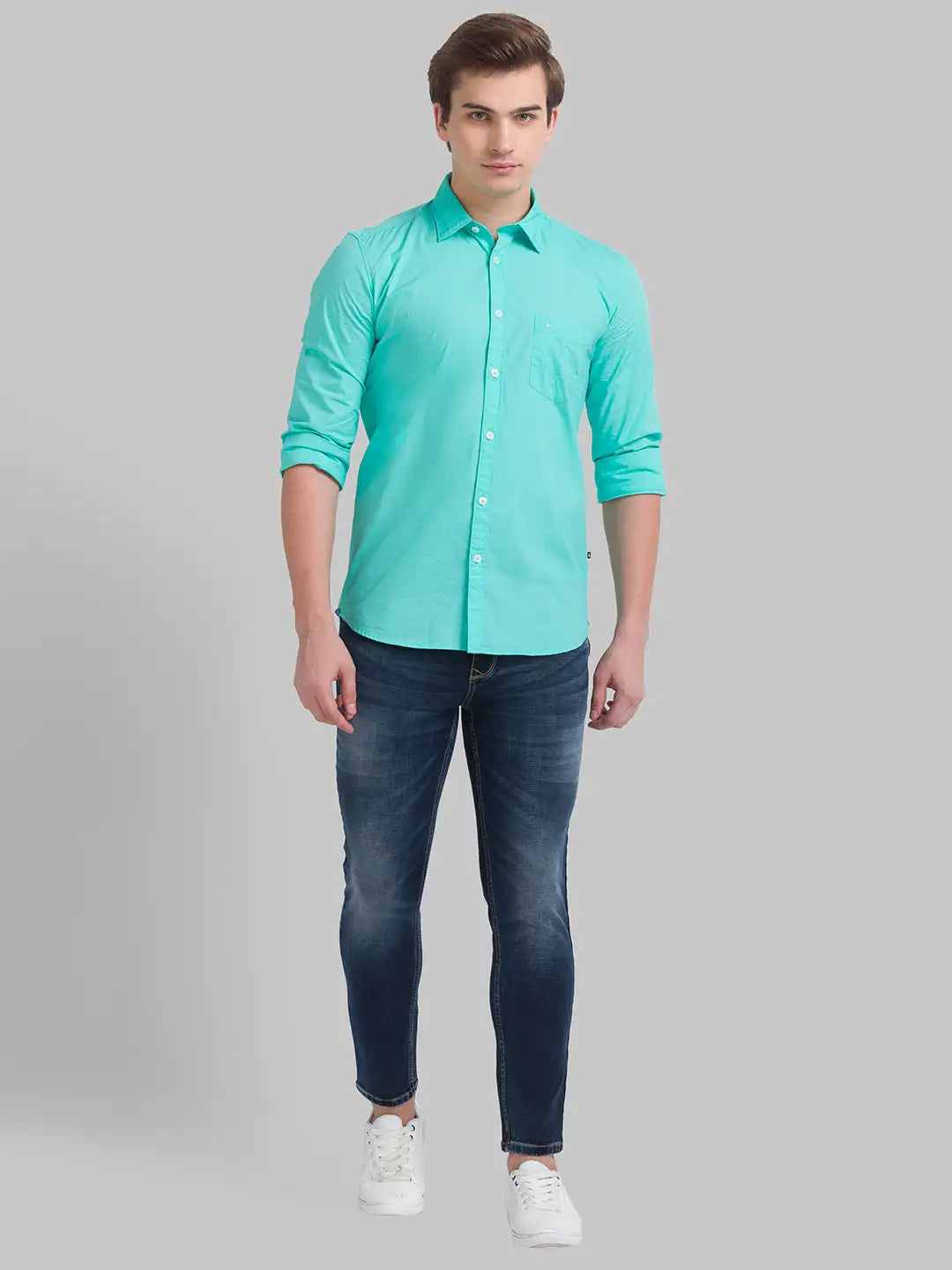 Men Slim Fit Medium Red Shirt