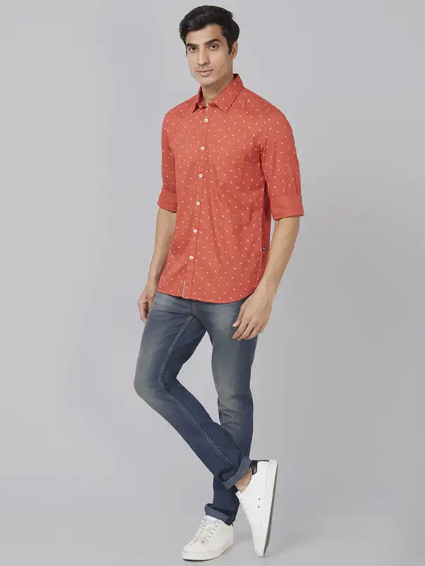Men Slim Fit Blue Shirt