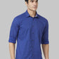 Men Slim Fit Blue Shirt