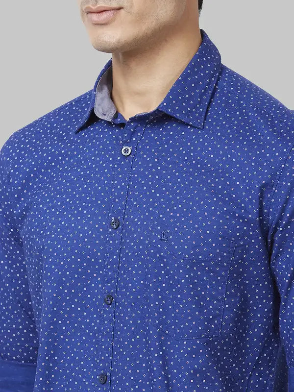 Men Slim Fit Blue Shirt