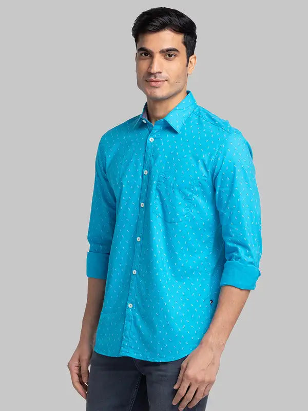 Men Slim Fit Yellow Shirt