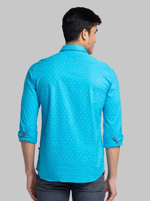Men Slim Fit Yellow Shirt