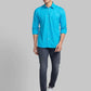 Men Slim Fit Yellow Shirt