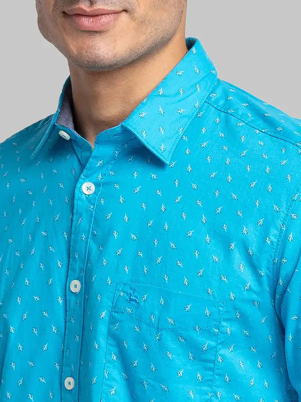 Men Slim Fit Yellow Shirt