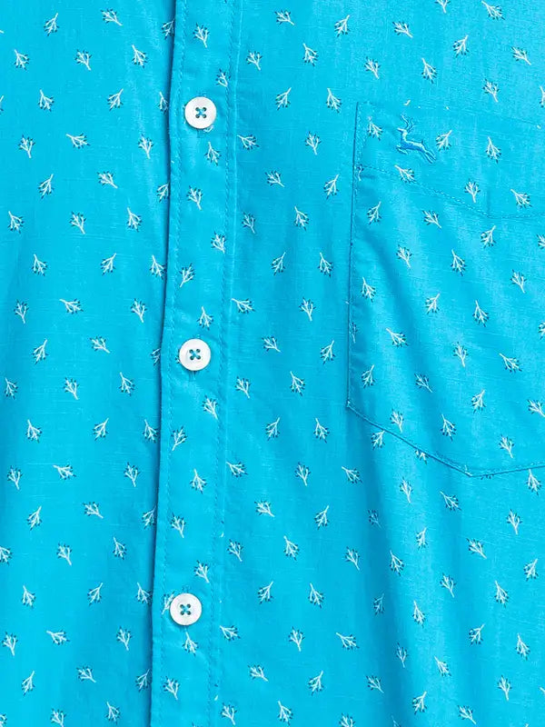 Men Slim Fit Yellow Shirt