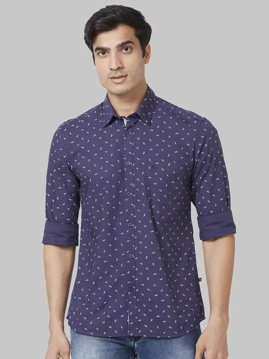 Men Slim Fit White Shirt