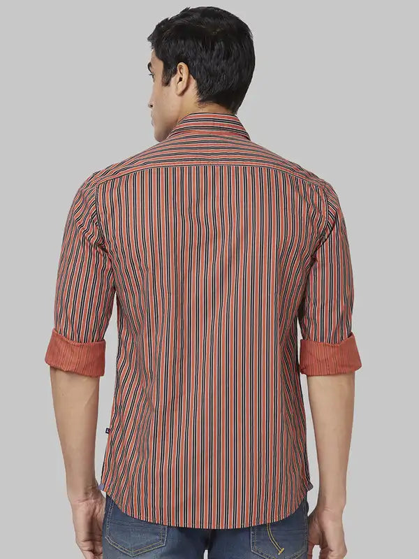 Men Brown Slim Fit Print Cotton Full Sleeve Shirts – MyRaymond