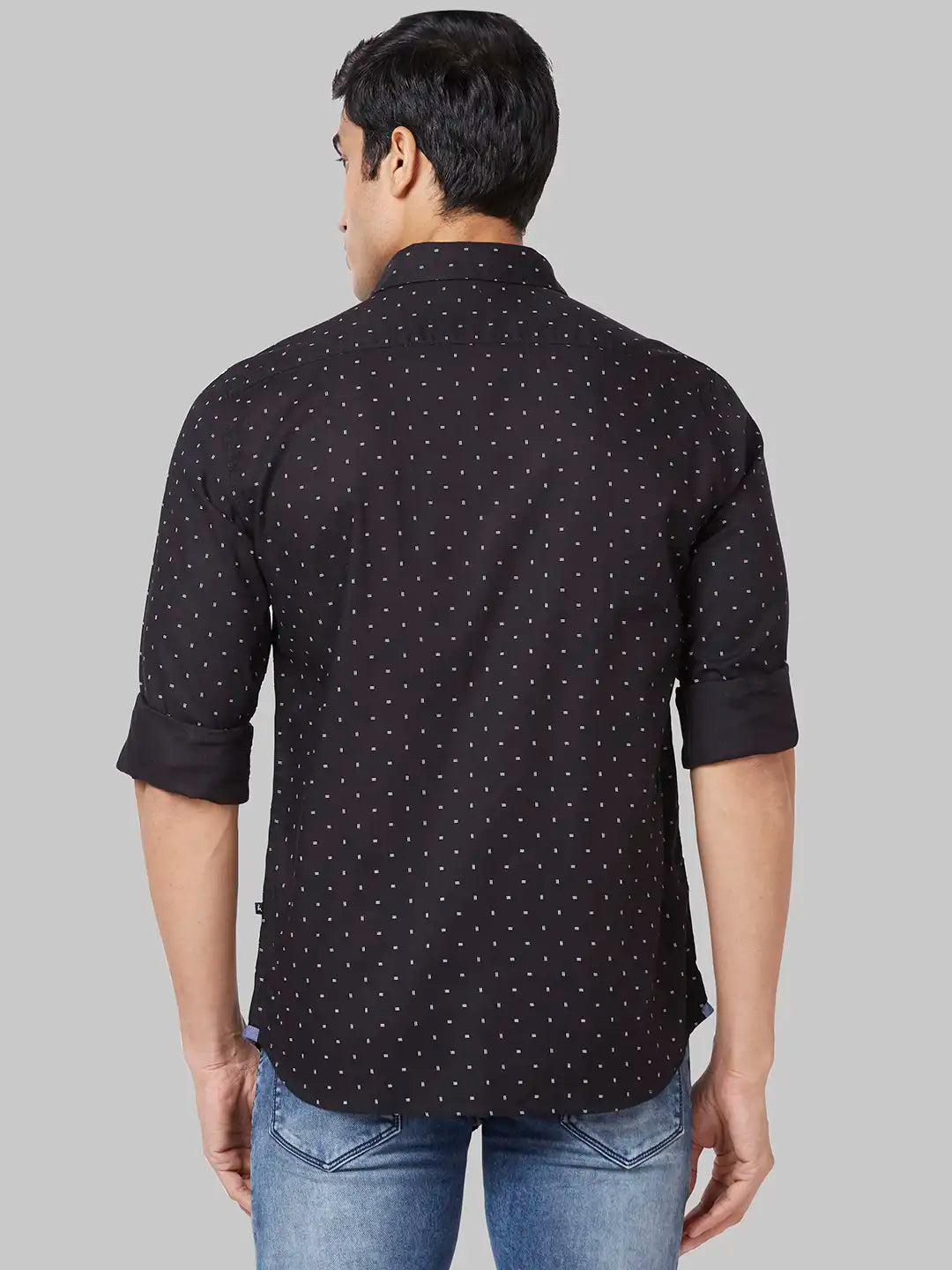 Parx Men Green Checks Slim Fit Cotton Blend Full Sleeve Shirt