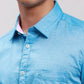 Parx Men White Printed Slim Fit Cotton Full Sleeve Cut Away Collar Shirt