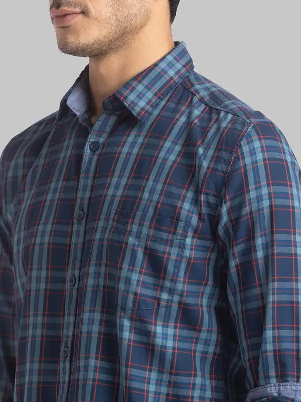 Men Slim Fit Brown Shirt