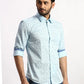 Men Red Slim Fit Print Cotton Full Sleeve Cut Away Collar Shirts