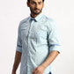Men Red Slim Fit Print Cotton Full Sleeve Cut Away Collar Shirts