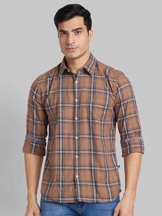 Men Slim Fit Blue Shirt