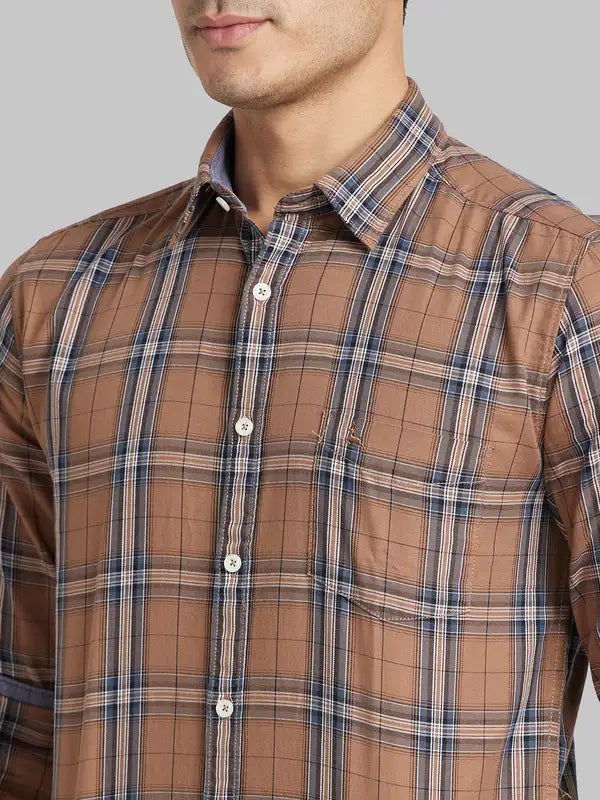 Men Slim Fit Blue Shirt