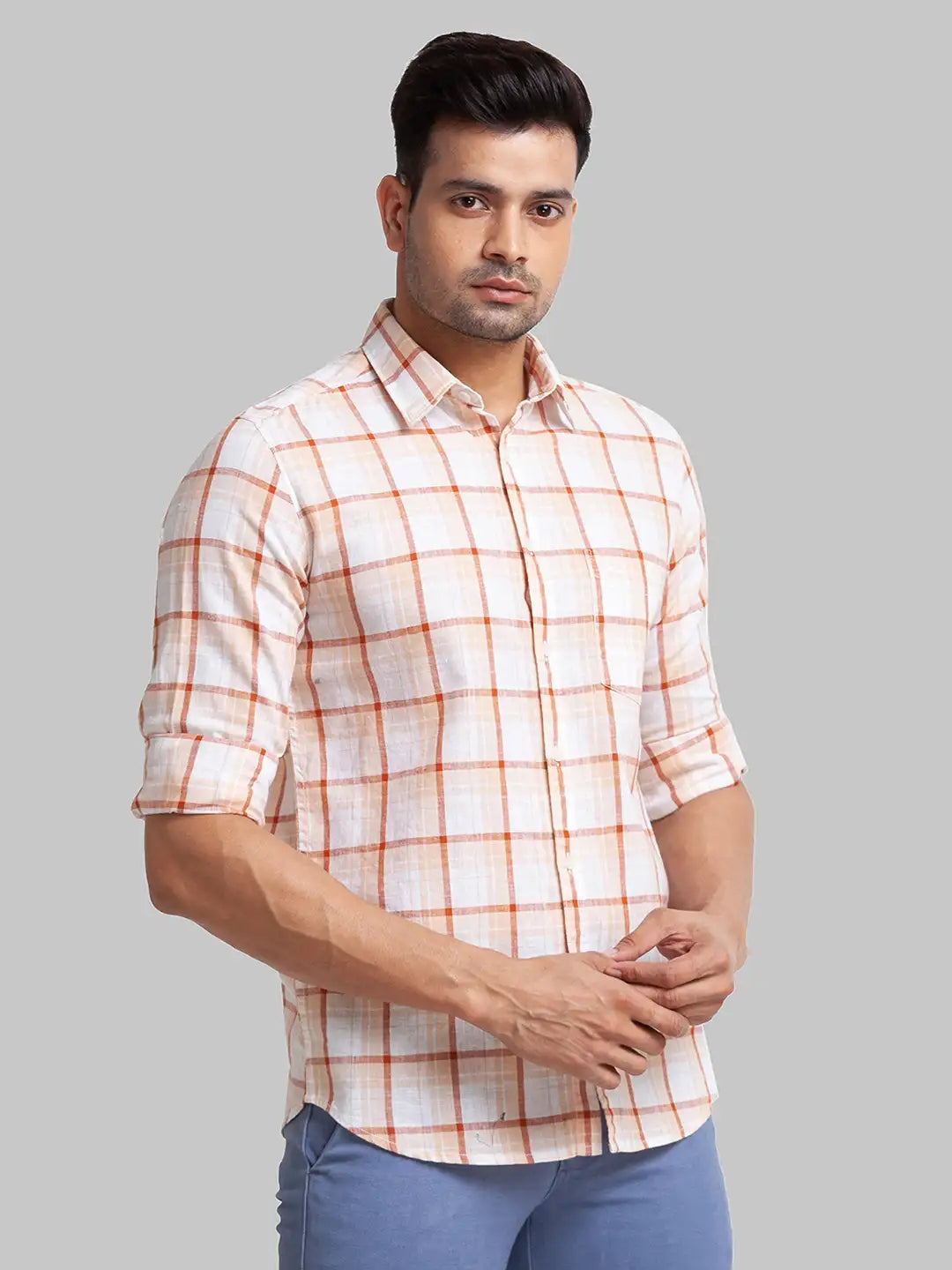 Men Slim Fit Blue Shirt