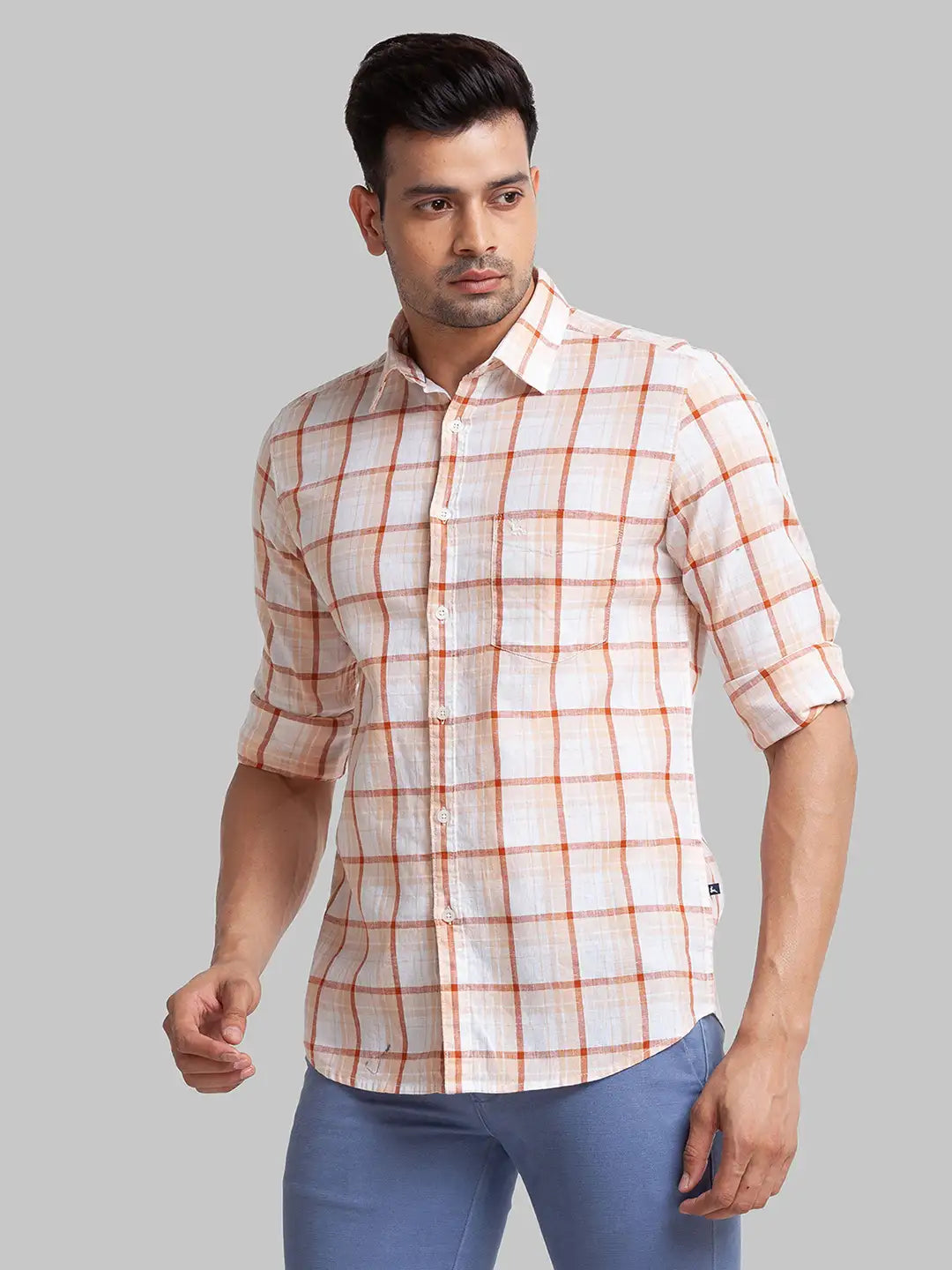Men Slim Fit Blue Shirt