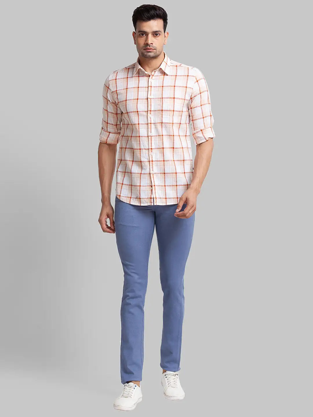 Men Slim Fit Blue Shirt