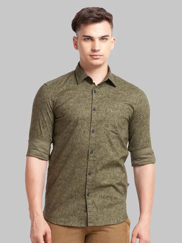 Men Slim Fit Red Shirt
