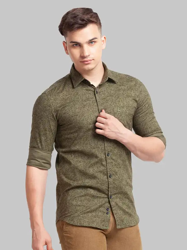 Men Slim Fit Red Shirt