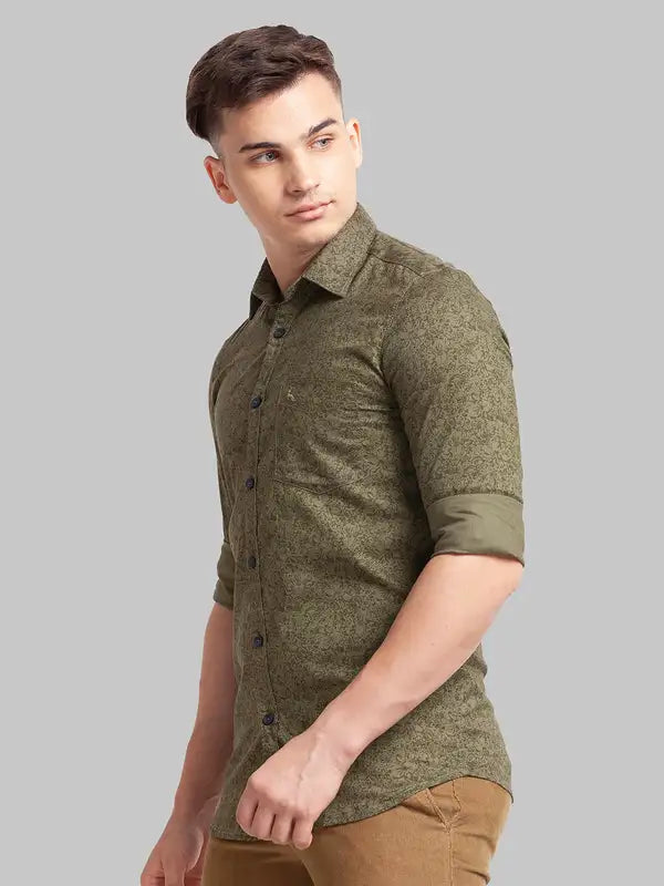 Men Slim Fit Red Shirt