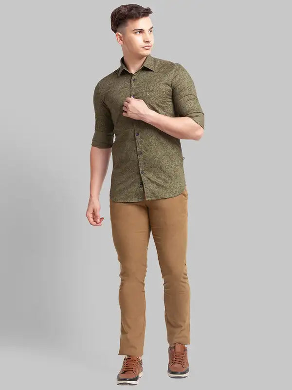 Men Slim Fit Red Shirt