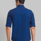 Parx Men Blue Printed Slim Fit Cotton Blend Full Sleeve Cut Away Collar Shirt