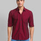 Men Slim Fit Light Fawn Shirt