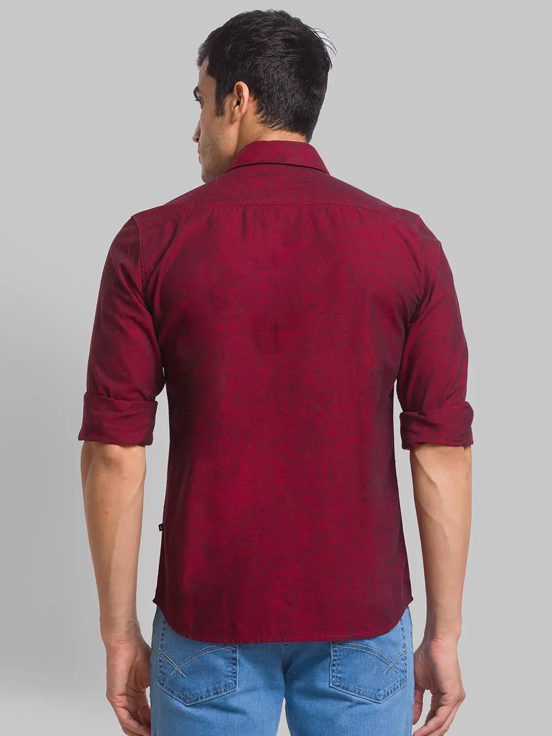 Men Slim Fit Light Fawn Shirt
