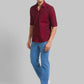 Men Slim Fit Light Fawn Shirt