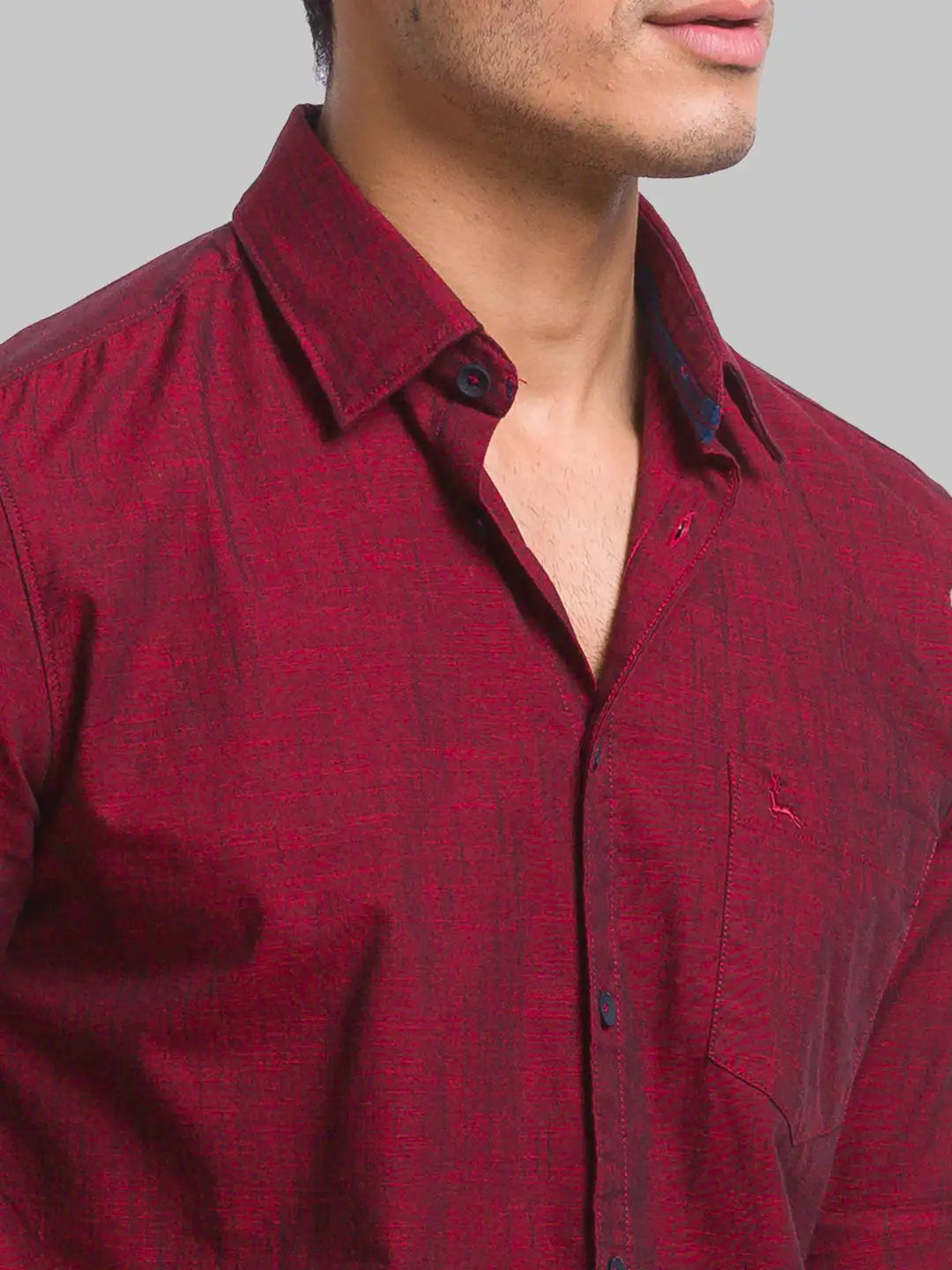 Men Slim Fit Light Fawn Shirt