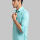 Men Slim Fit Light Green Shirt