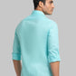 Men Slim Fit Light Green Shirt