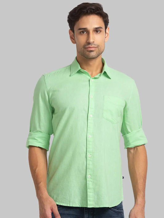 Men Slim Fit White Shirt