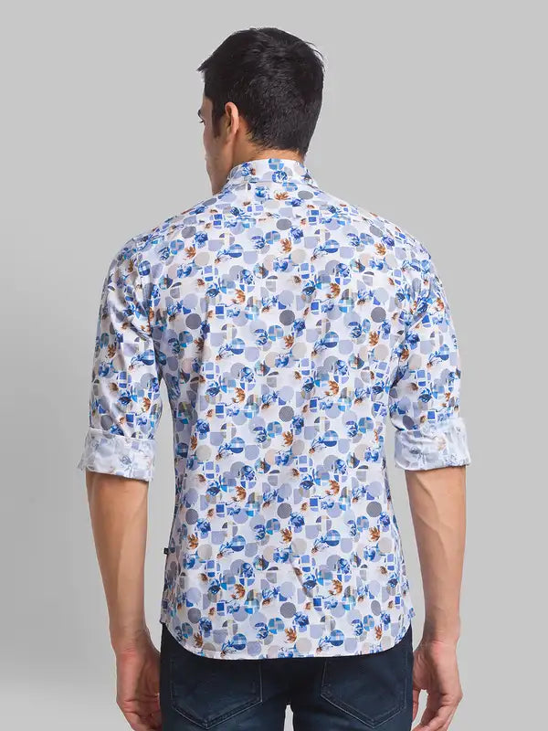 Men Slim Fit Grey Shirt