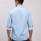 Parx Men Blue Checks Slim Fit Cotton Full Sleeve Cut Away Collar Shirt