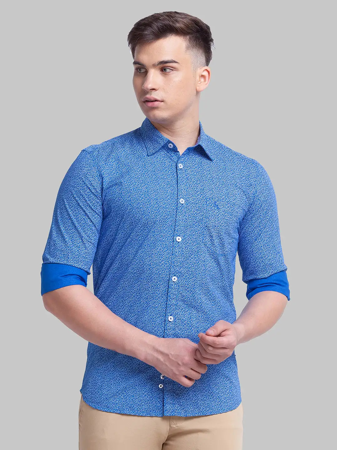 Men Slim Fit White Shirt