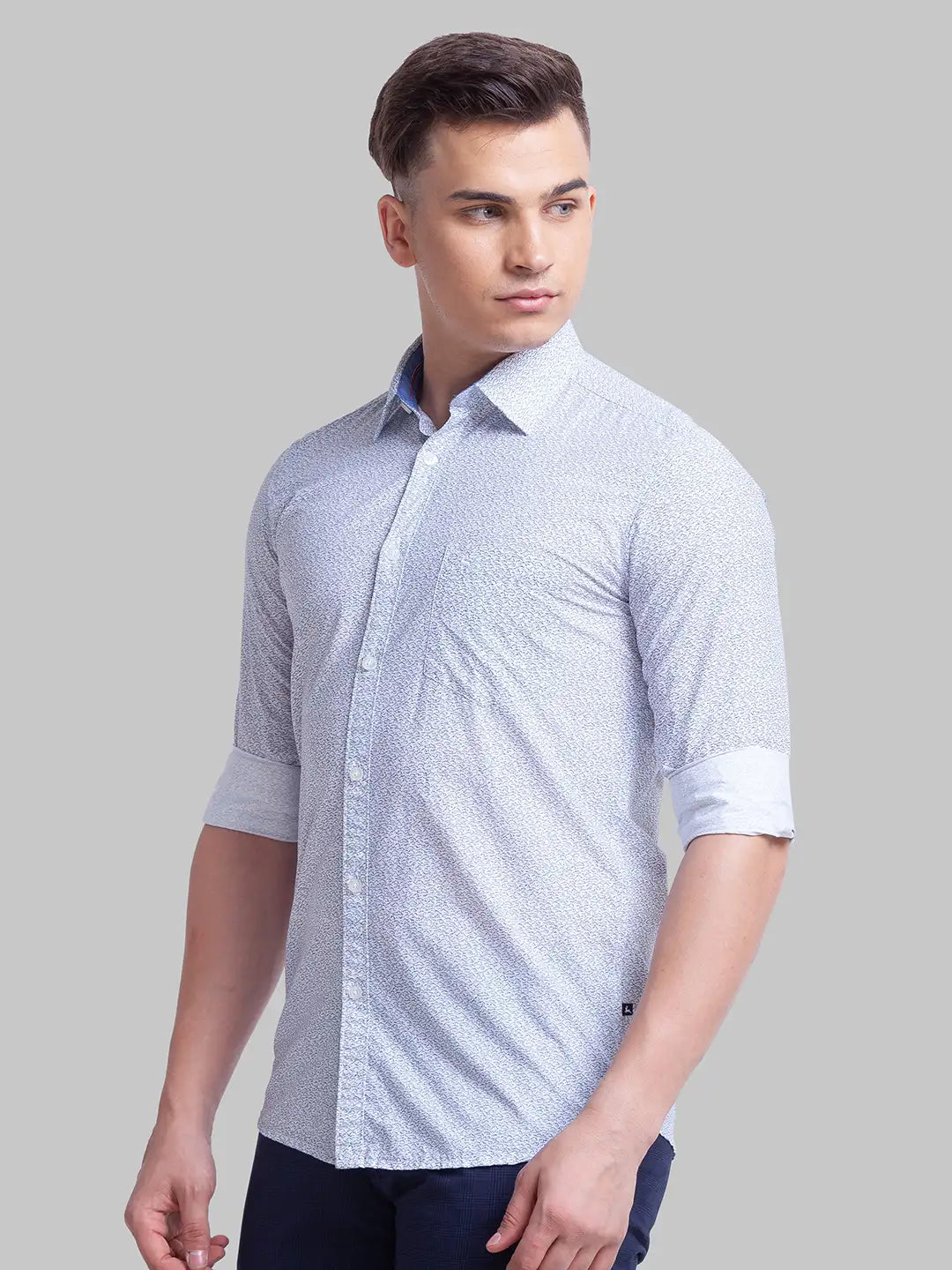 Men Slim Fit White Shirt