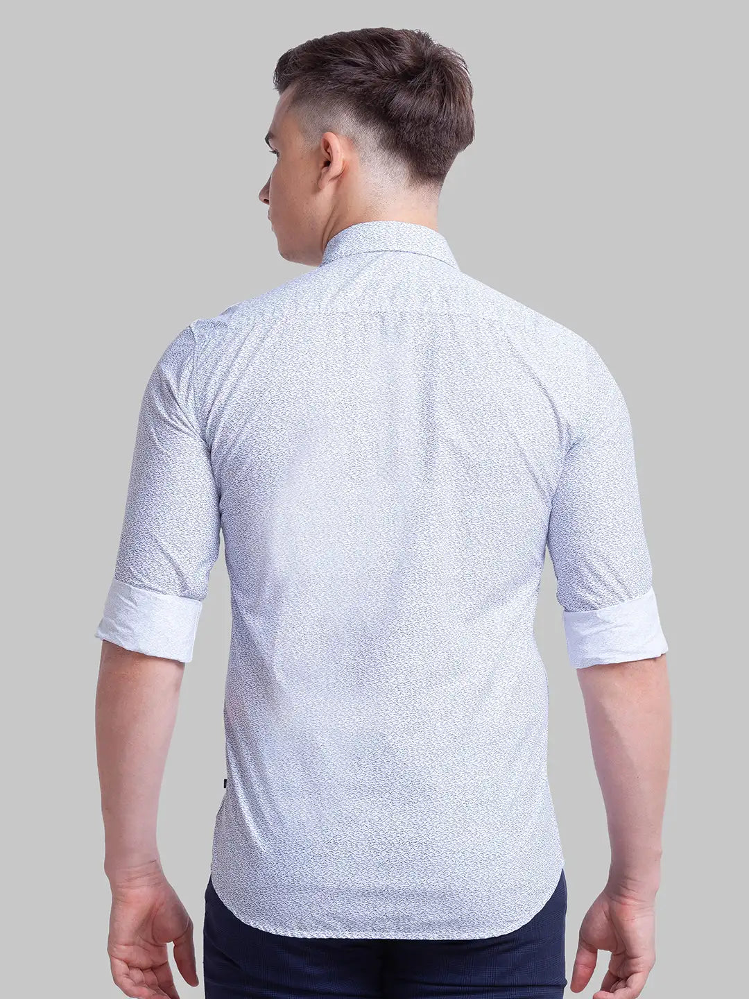 Men Slim Fit White Shirt