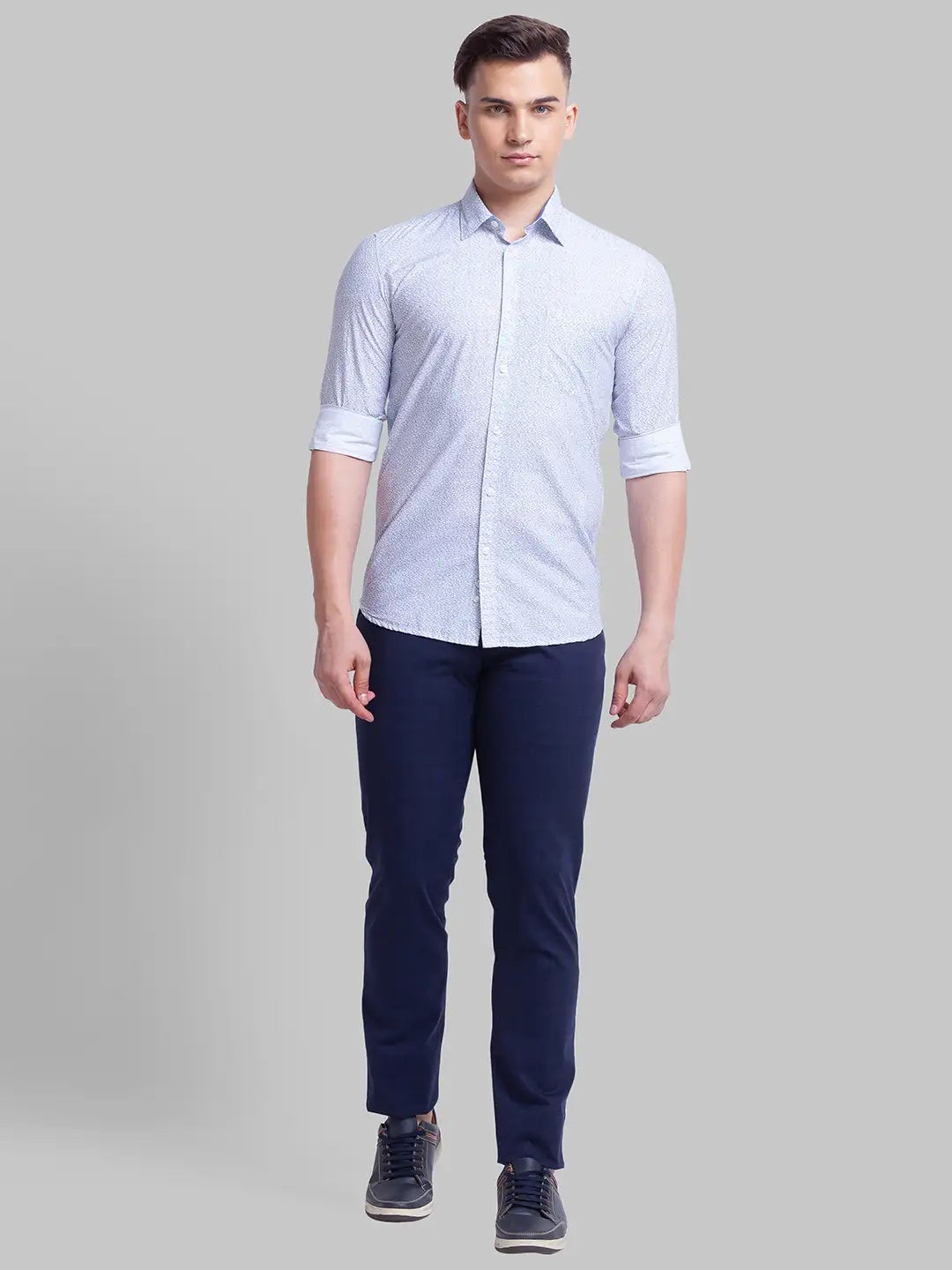 Men Slim Fit White Shirt