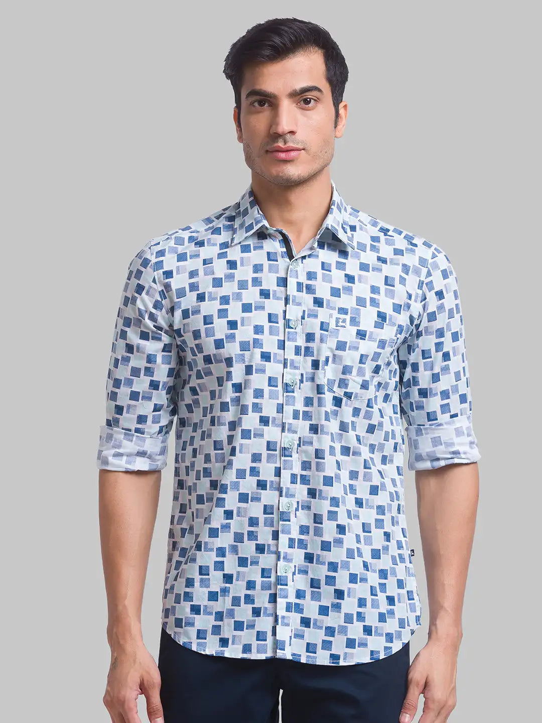 Men Slim Fit Light Yellow Shirt